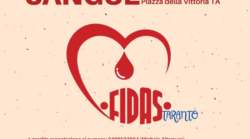 NUOVA RACCOLTA SANGUE GIOVEDI’ 18 SETTEMBRE